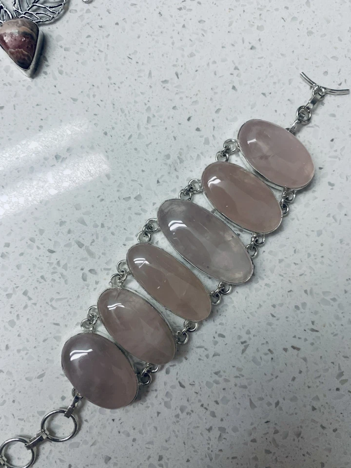 Lot Estate authentic gemstone, jewelry, necklace bracelet, Sz 8 ring earrings - Image 2 of 4