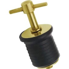 MarineNow Brass T-Handle Drain Plug 1" Diameter Choose Pack Size Brown