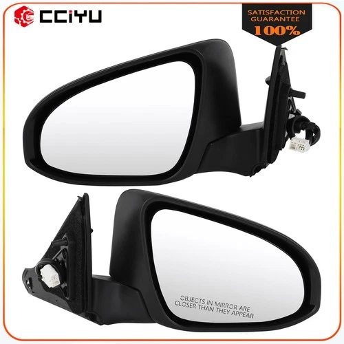 ?For 2015-2017 TOYOTA CAMRY Left&Right Side View Mirror Black Power Heated