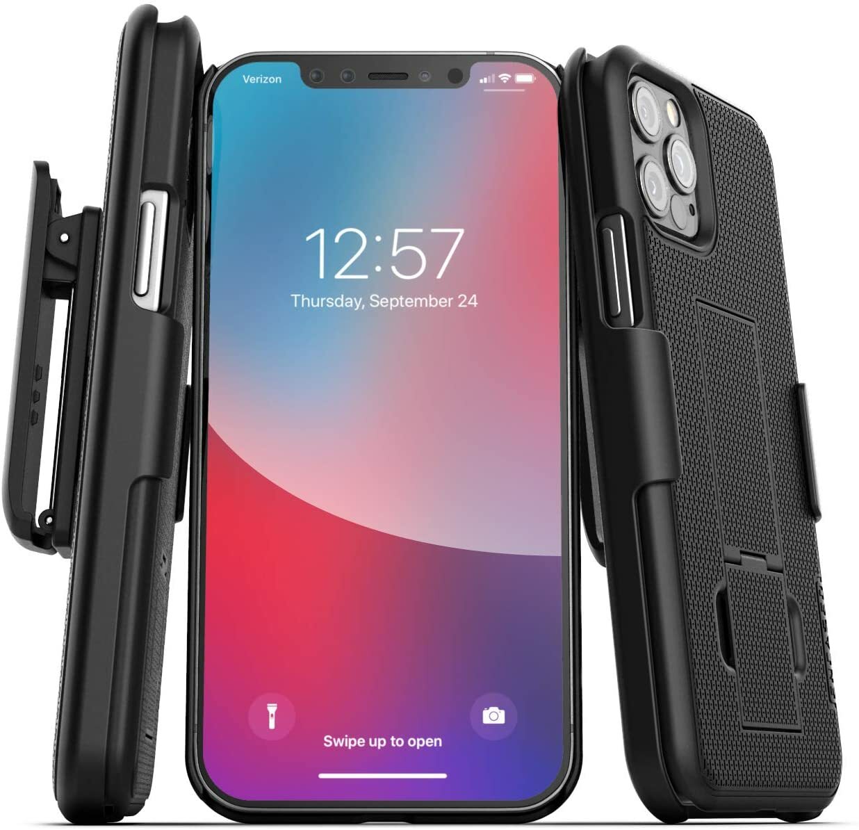 DuraClip Holster for iPhone 12 Pro Case with Belt Clip (iPhone 12 Pro)