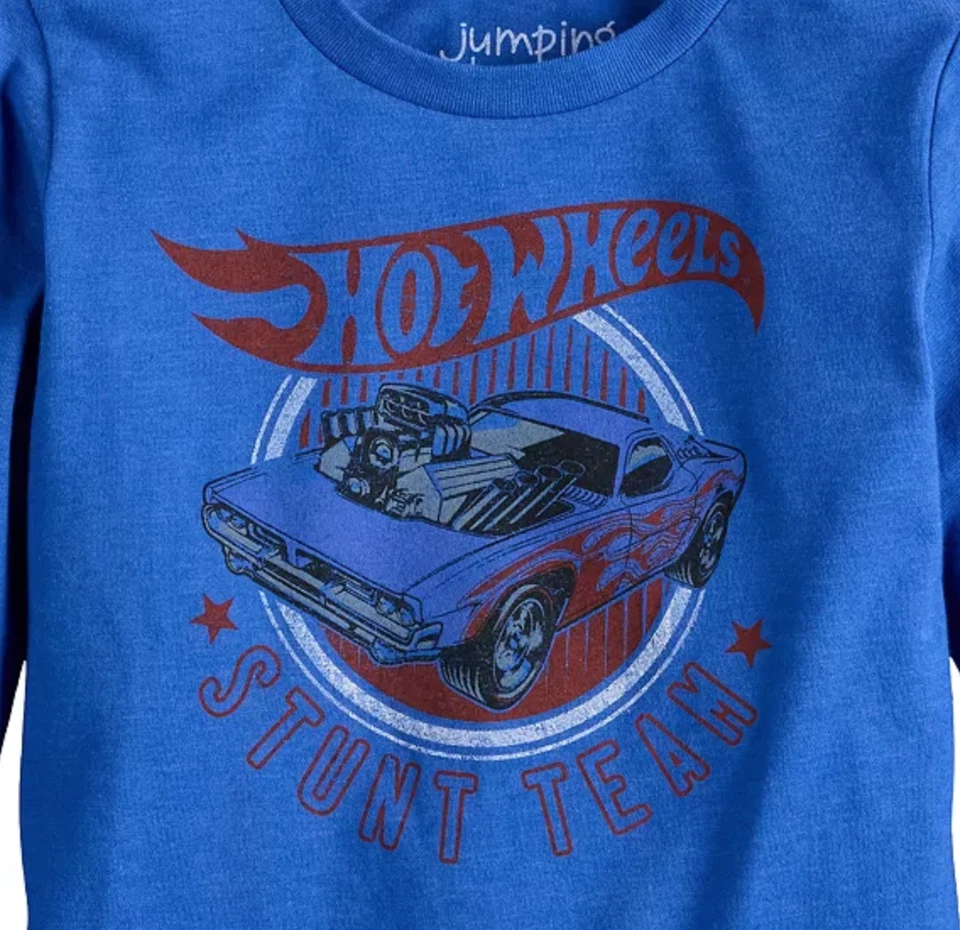 Camiseta gráfica Hot Wheels Top coches de juguete niños 4 5 6 7 8 10 12 Dodge Charger Foto 2 de 2