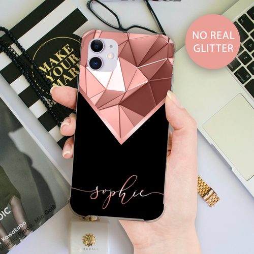 PERSONALISIERTE TELEFON GOLD HÜLLE NAME STOSSFESTE ABDECKUNG FÜR IPHONE 11 12 13 PRO 14 7 - Bild 11 von 18
