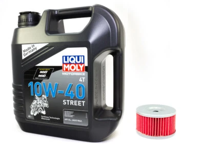 Aceite de Motor Kit Street Filtro KN137 10W40 4 Litro Para Sachs Roadster Suzuki - Imagen 1 de 4