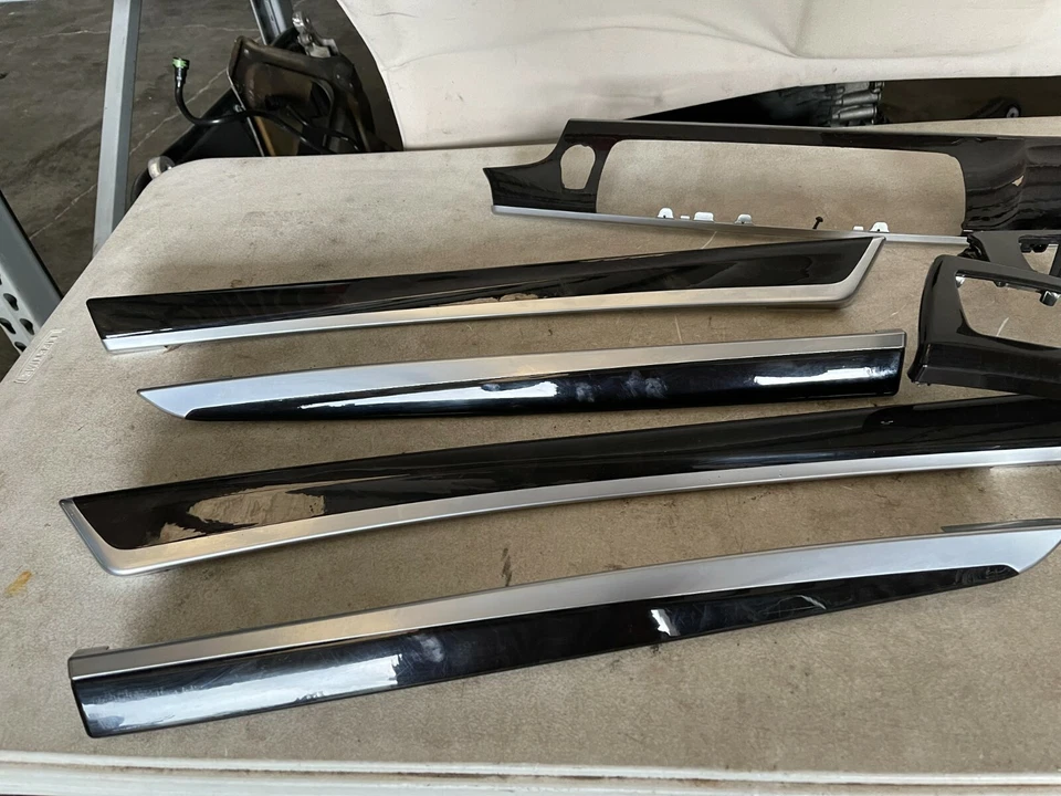 BMW 528I 550I M5 F10 OEM 11-16 JUEGO TABLERO PUERTA PANEL CONSOLA CENTRAL MADERA GRANO Foto 3 de 4