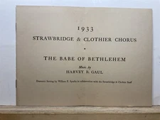 1933 Strawbridge & Clothier Chorus Babe of Bethlehem Program Play Christmas Vtg