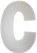 White Wooden Letter "C"/ Home/Room Decor/14 inches Tall