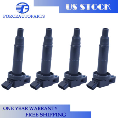 Set Of 4 Ignition Coils 19205387 – Fits 2002-2010 Toyota Camry & 2009-2010 Pontiac Vibe, Direct Replacement
