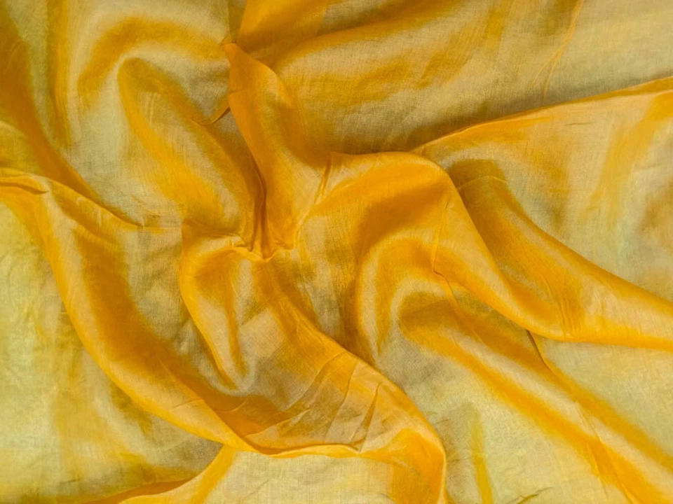 Sari Tussar de Seda Pura 100% Seda Vintage Tela India Reciclada TSS2983 Foto 3 de 4