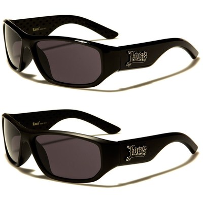 Locs Oval Face Hardcore Shades Herren Sonnenbrille mit Metallic Logo