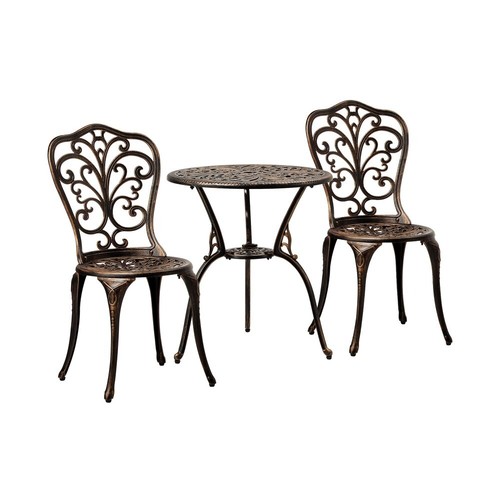 Livsip Outdoor Bistro Set Chairs Table Patio Indoor Outdoor Bistro Furniture Set - Picture 4 of 8