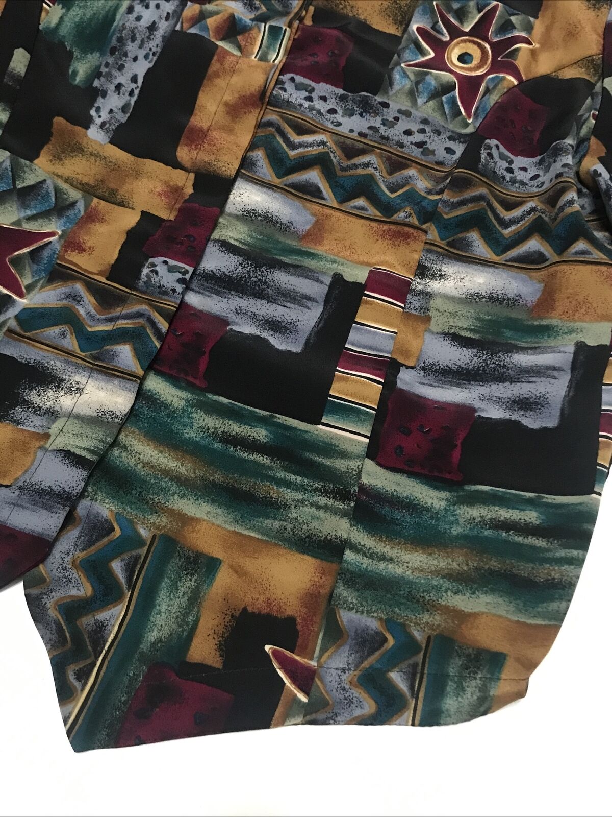 Bora Bora Blouse Size M Multicolored Aztec Short … - image 5
