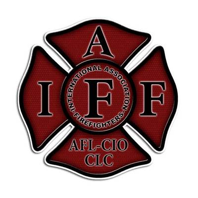 Firefighter Red Maltese Cross IAFF Fireman Sticker Fire Truck Decal USA 2 pack 