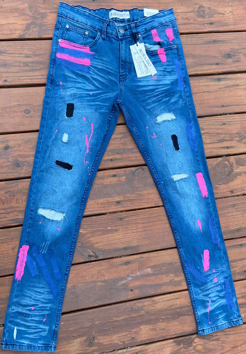 Jean Blue Cult Sharon Red Pocket Femme, Taille 27, Denim Bleu Classic, Neuf Avec étiquettes