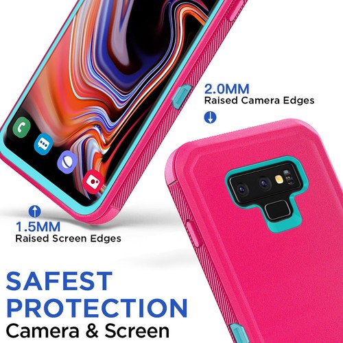 For Samsung Galaxy Note 9 Heavy Duty Case Cover Tempered Glass Screen Protector - Picture 22 of 54