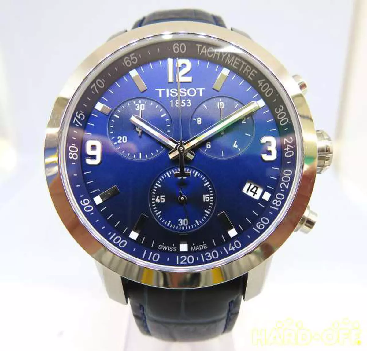Tissot PRC Chronograph T055417A Quartz SS Leather Men s Watch From