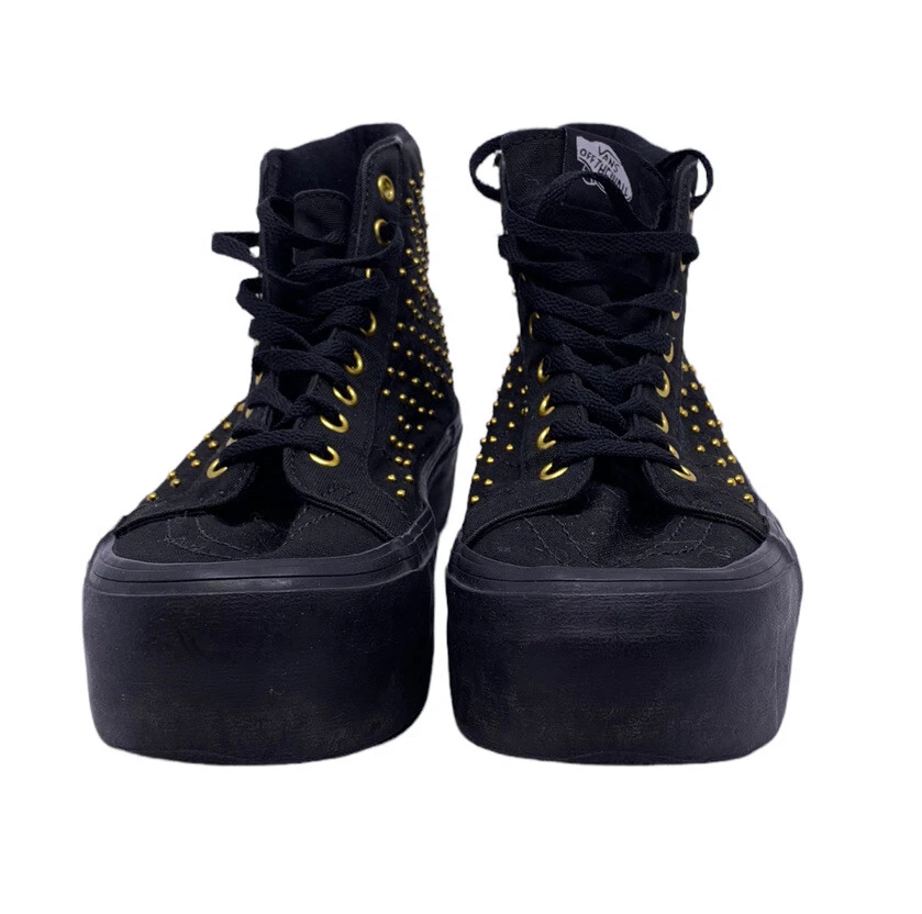 Black vans with gold studs 2025