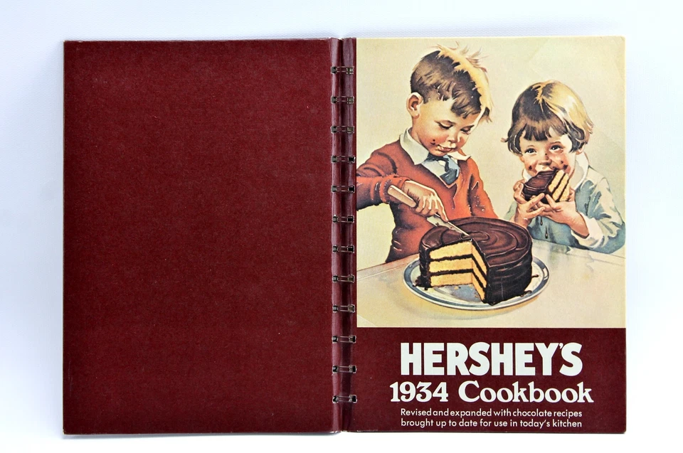 1971 Vintage Hershey's 1934 Chocolate Cookbook Hard Cover Spiral Bound - Image 2 of 4