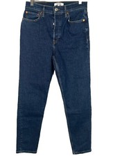 Re/Done Women  s Size 27 Blue Jeans 90s High Rise Ankle Crop New