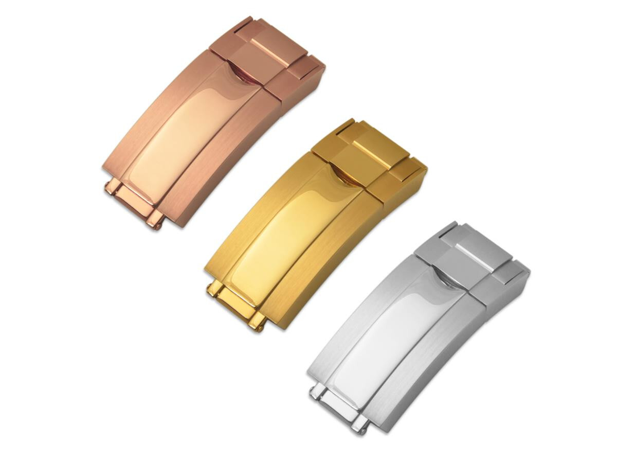 Clasp 16 x mm Watch Buckle Glide Lock fit for Rolex Gold