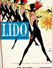 1962 Program LIDO, Champs Elysees Paris  Celebre Cabaret Du Monde-Short History