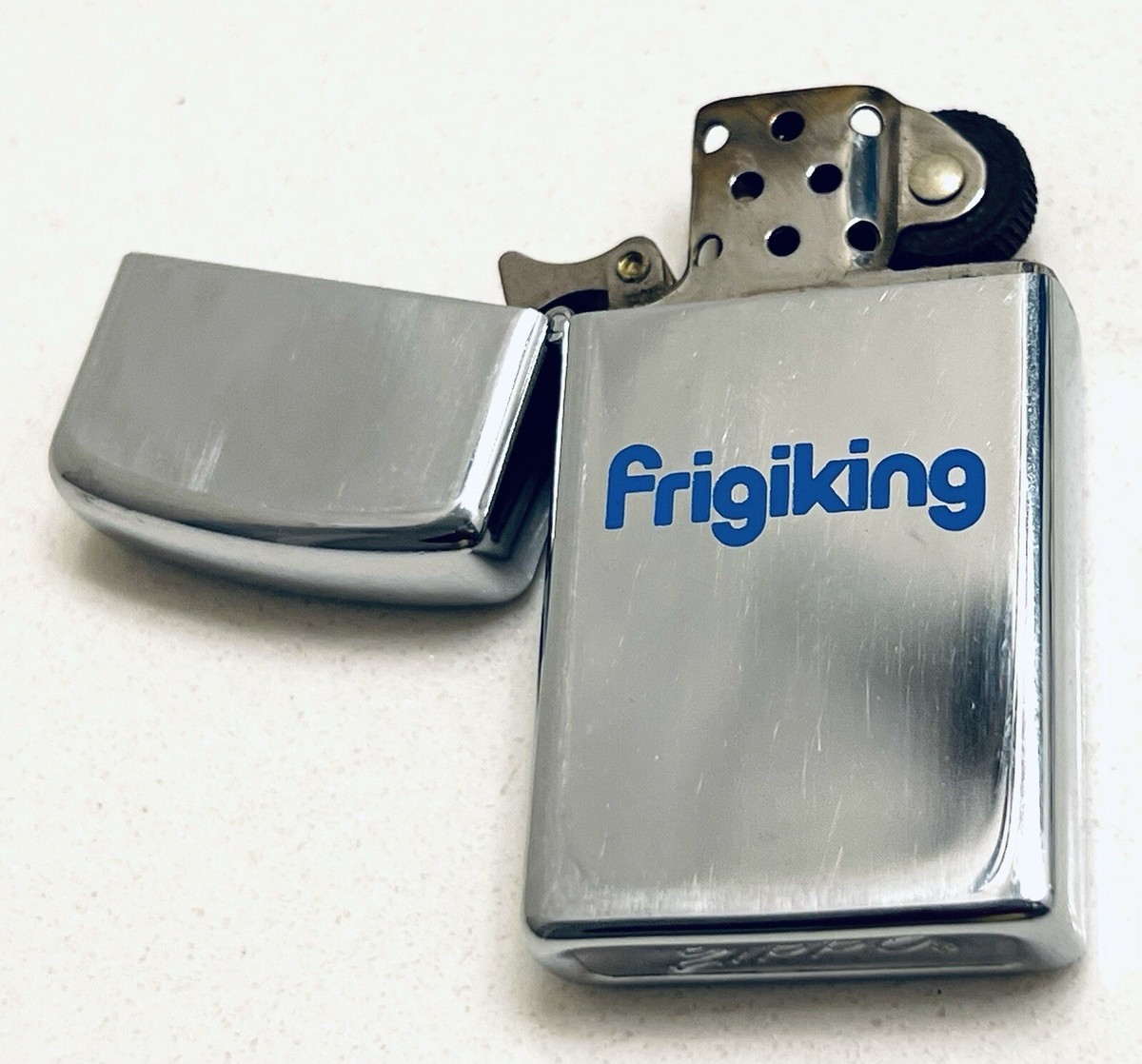 Vintage 1973 Zippo Slim Lighter Chrome Pat. 2517191 With
