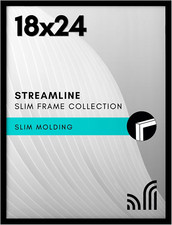 18X24 Poster Frame with Polished Plexiglass - Streamline Collection - Thin Bo...