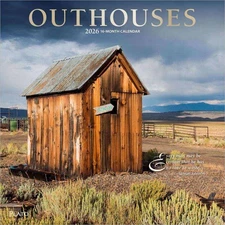 Outhouses | 2026 12x24" (Hanging) Monthly Square Wall Calendar