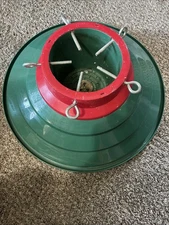 20 in Christmas Tree Stand Base, Live Tree Stand, Green and Red