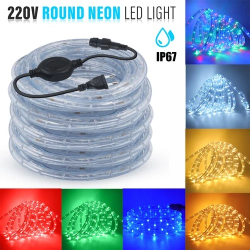 230V LED Lichtschlauch Lichterschlauch IP65 Garten Außen Party Weihnachten 1-25m