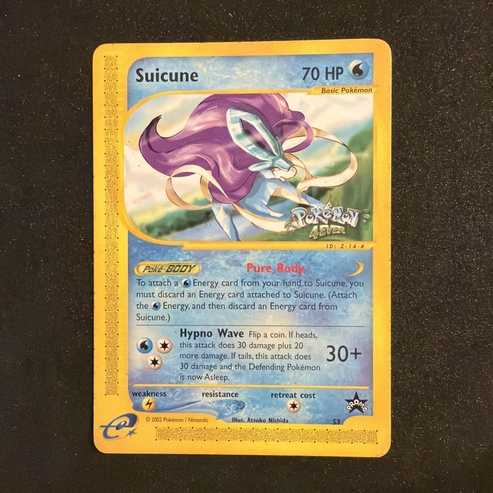 Pokémon Suicune Wizards Black Star Promo 53 4Ever Movie Card