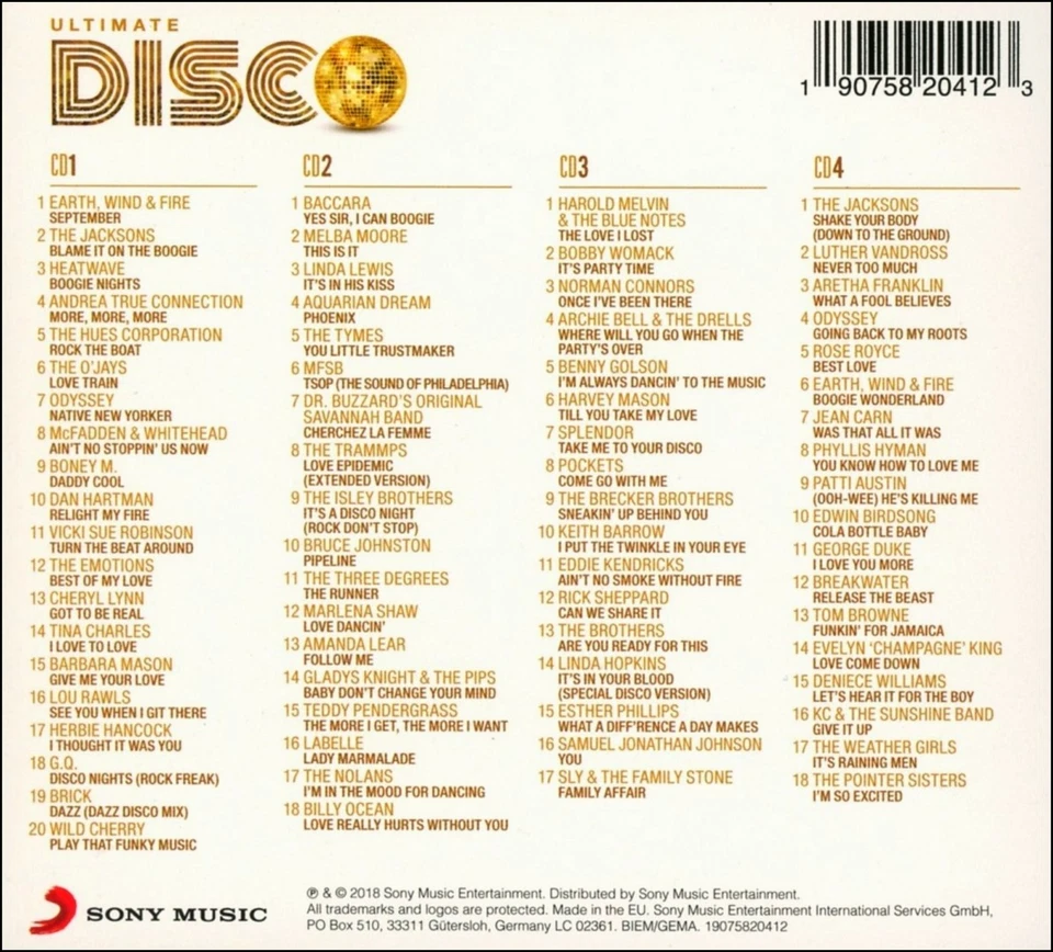 DISCO * 73 Greatest DISCO Hits * NEW 4-CD BOXSET * All Original Recordings Foto 2 de 2