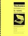 Technics SL-1300MK2 Turntable OWNER'S MANUAL and SERVICE MANUAL