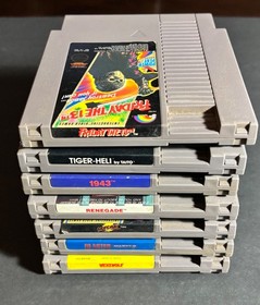 Vtg 1980s NES Nintendo WEREWOLF FRIDAY THE 13TH 1943 Original Game LOT of 7