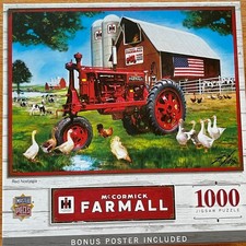 Mater Pieces McCormick Farmall 1,000 Pc Puzzle "Red Nostalgia" w/ Bonus Poster