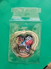 Disney Early 2000's Metal Spinning Christmas Ornament 3" In Package