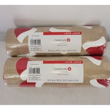 2 Rolls Celebrate It Christmas Santa Hat Decorative Mesh  9.5in x 10ft