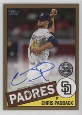 2020 Topps 1985 Baseball Series 2 Gold 5/50 Chris Paddack #85A-CP Auto 0t2