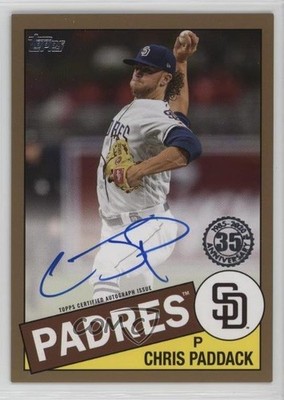 2020 Topps 1985 Baseball Series 2 Gold 5/50 Chris Paddack #85A-CP Auto 0t2