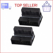 AAOTOKK 2 Pack Down Right Angle USB 3.0 19-pin Connector 90 Degree 19Pin/20Pin 3