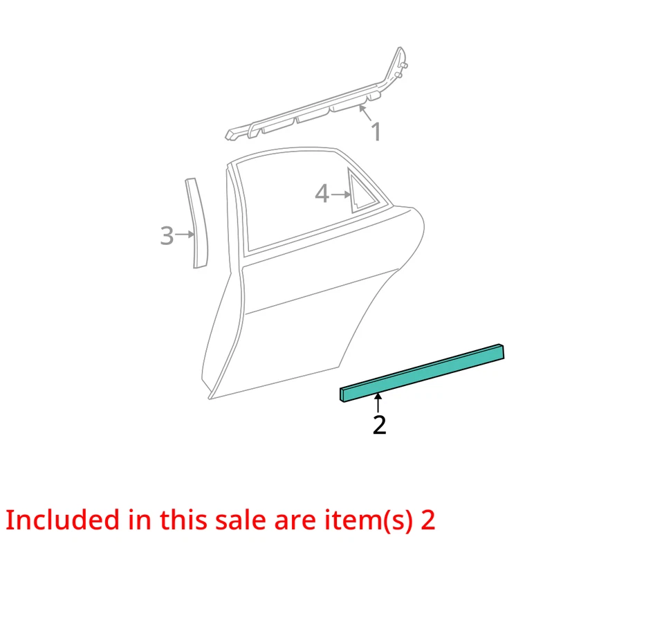 2005 - 2006 年道奇克莱斯勒 STRATUS SEBRING 后门成型 68001561AA - 全新原始设备制造商 — 第 2/3 张图片