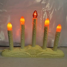 Vintage 5-Light Electric Christmas Window Candolier Candelabra Holiday Decor