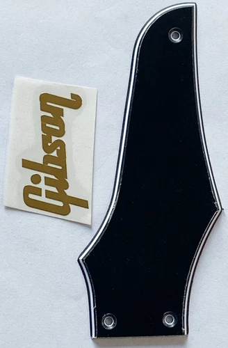 Guitar Pickguard For Gibson Firebird Non-Reverse"Logo"Truss Rod Cover Black
