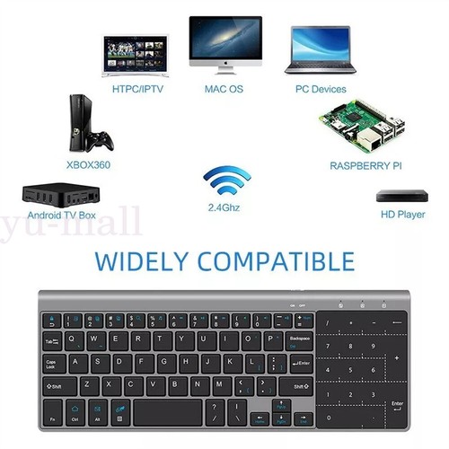 Slim Mini Wireless Keyboard With Touchpad For Computer PC Connected Smart TV - Picture 8 of 15