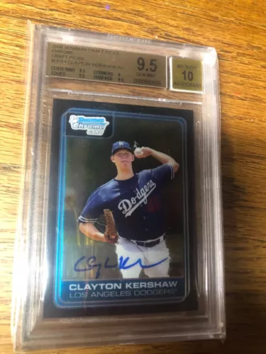 2006 Bowman Chrome Clayton Kershaw Rookie Autograph BGS 9.5 Auto 10    Draft 