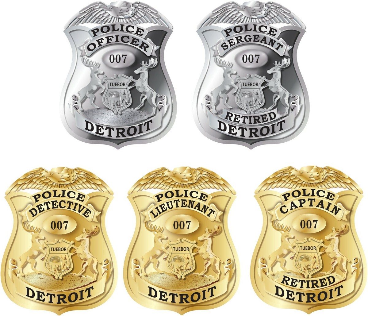 デトロイト　ポリスバッジ 　Police Officer Amazon.com : Detroit Police Recessed Badge and ID Neck