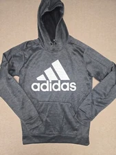Men's Gray Adidas Pullover Hoodie - Size Small