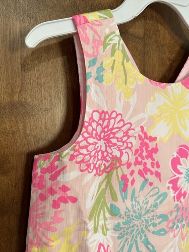 Tommy Bahama Tropical Floral Shift Dress & Hair Bow Set Girls 7 Pink Vacation - Picture 4 of 12