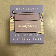 NCLA Beauty Sleep Overnight Lip Mask Birthday Cake New in box-Retail list is 21.