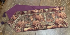 Fall Colors Table Runner, Autumn Thanksgiving Harvest Pumpkin Tapestry