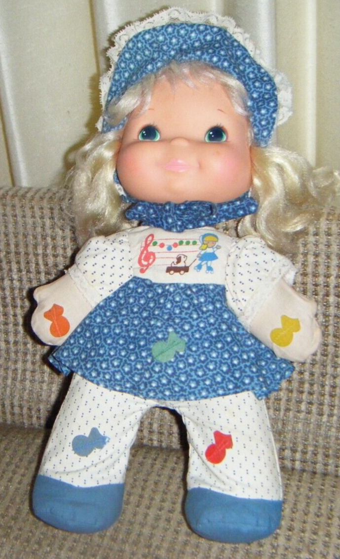 Vintage 1974 BLONDE GIRL LOVE NOTES DOLL Musical Works Hair Needs